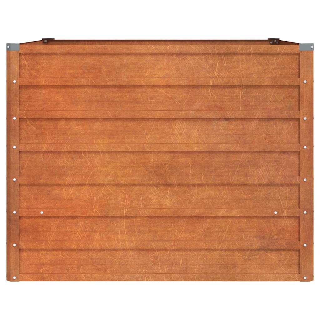 Arriate Oxidado De Acero Corten 100x100x77 Cm_3
