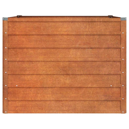 Arriate Oxidado De Acero Corten 100x100x77 Cm_3
