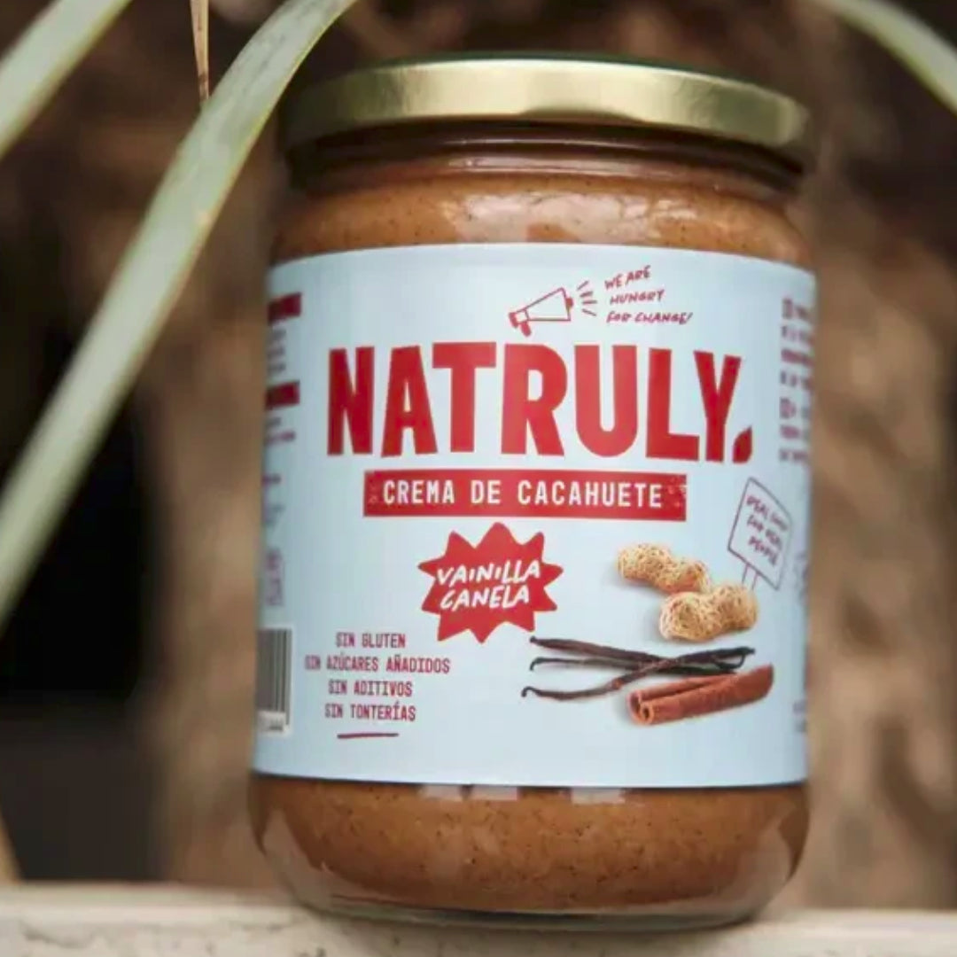 Manteiga de amendoim Natruly Canela e Baunilha 500 gr