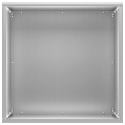 Macetero De Jardín Plateado 30 X 30 X 40 Cm Acero Galvanizado_3