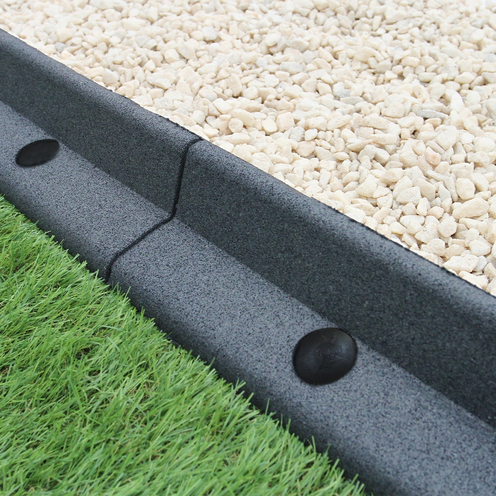 Bordes De Césped Gris Flexibles Jardín Bordes De Césped Paquete De 36 X 1.2m_2