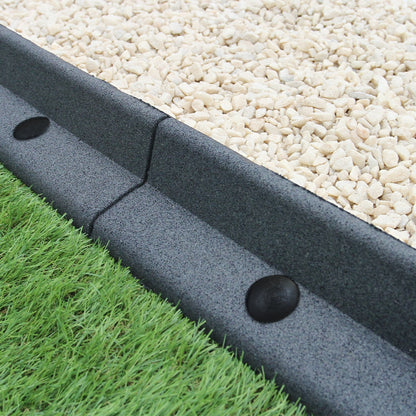 Bordes De Césped Gris Flexibles Jardín Bordes De Césped Paquete De 24 X 1.2m_2