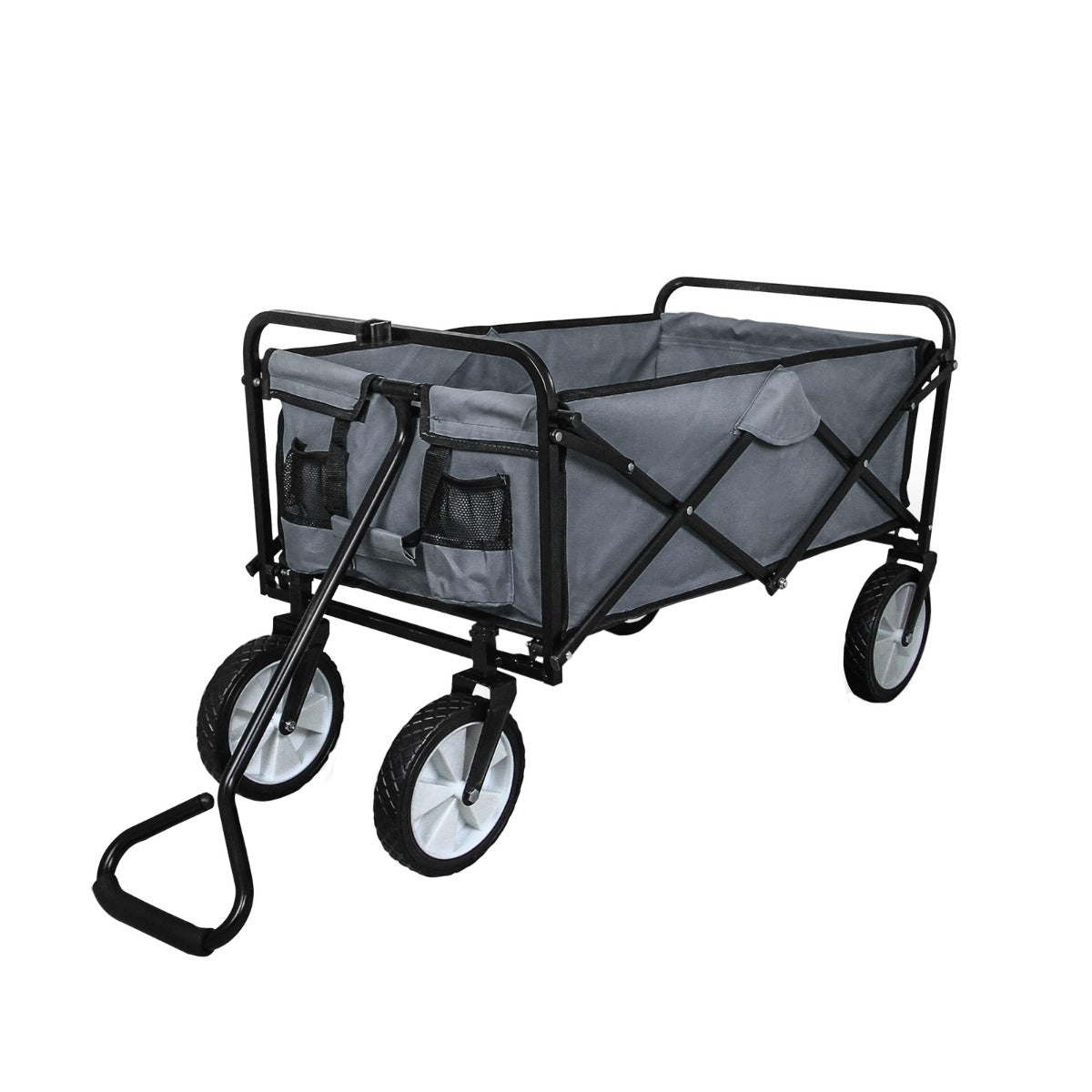 Carretilla De Jardín Plegable Gris Para Jardinería Con Funda Impermeable_2