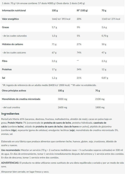 Muscle Mass - 4000g - Chocolate - Ganadores De Peso Con Proteína - Biotech Usa_5