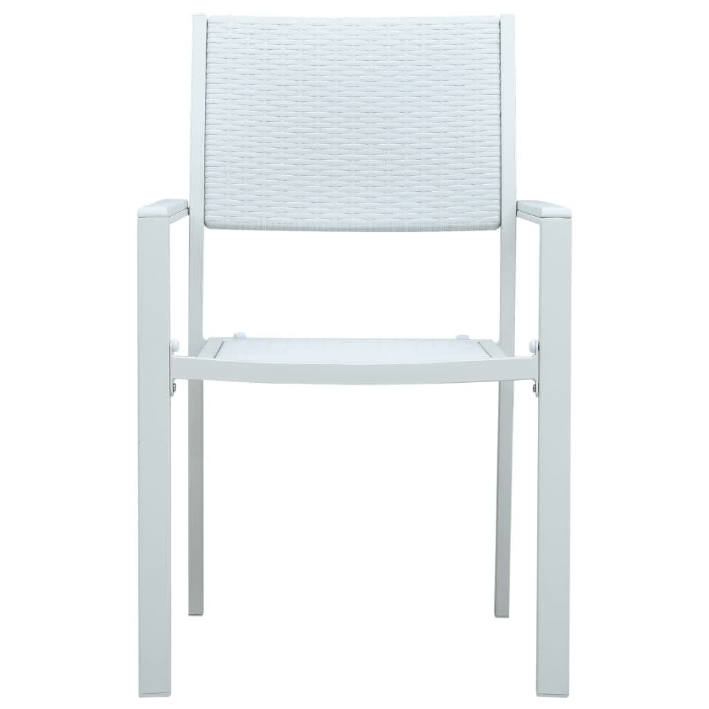Juego De Comedor De Jardín De 5 Piezas Blanco / Vetonek_4