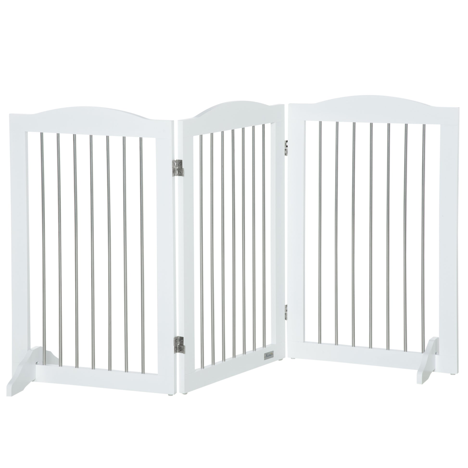 Pawhut Barrera De Seguridad Para Perros Plegable 154x30x80 Cm Con Soporte De Pie_0