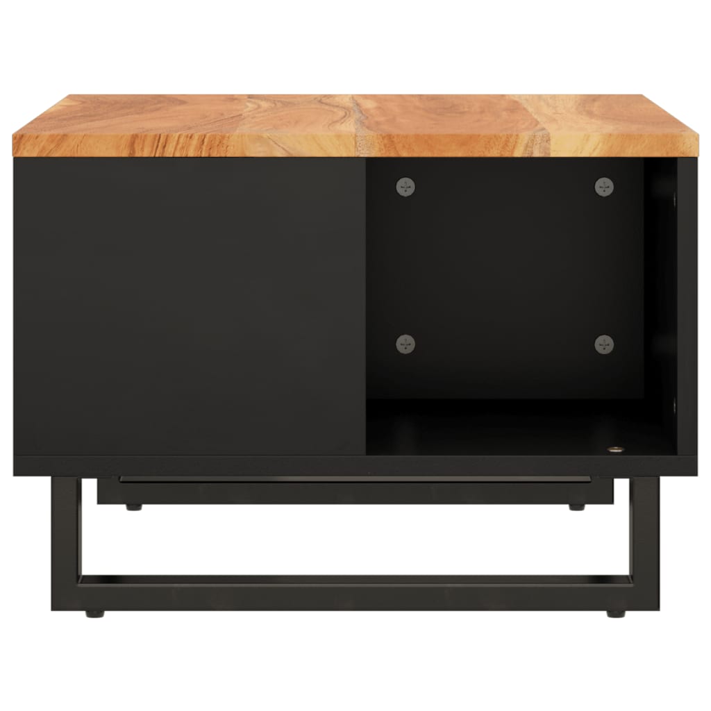 Mesa De Centro De Madera Maciza De Acacia 60x50x35 Cm_2