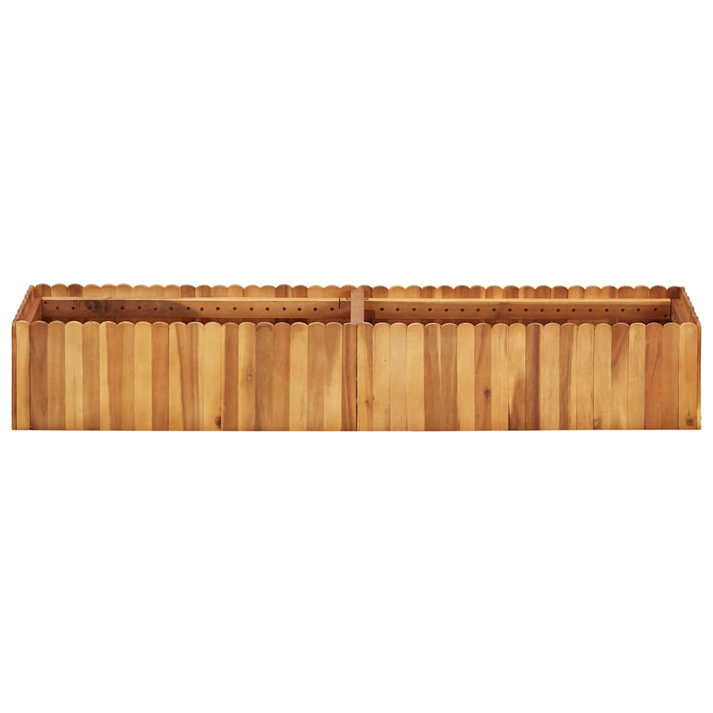 Arriate Elevado De Madera Maciza De Acacia 150x30x25 Cm_0
