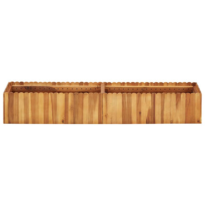 Arriate Elevado De Madera Maciza De Acacia 150x30x25 Cm_0
