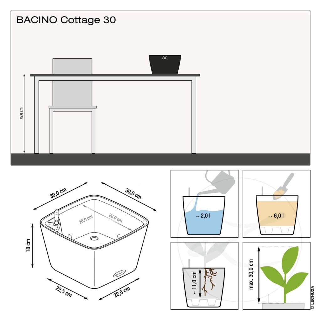 Lechuza Jardinera Bacino Cottage All-in-one Marrón Arena 30x30 Cm_2