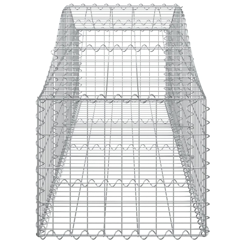 Cestas De Gaviones 14 Uds Forma De Arco Hierro 200x50x40/60 Cm_4