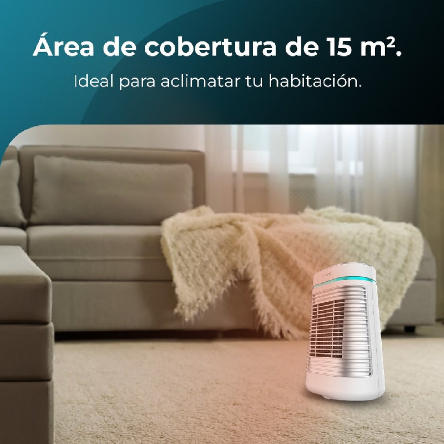 Cecotec Calefactor Cerámico De Sobremesa Readywarm 1550 Max Ceramic Rotate White_3