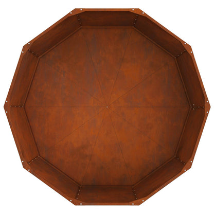 Jardinera Oxidado 120 X 120 X 50 Cm Acero Autopatinable_5