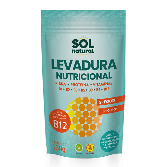 Levedura nutricional com vitamina B12 Sol Natural 150g