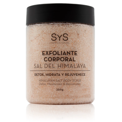 Exfoliante Corporal con Sal del Himalaya SYS 350 g | Exfoliación Mineral | Rosa Mosqueta, Aguacate y Jojoba | Vegano_0