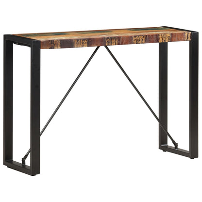 Mesa Consola De Madera Maciza Reciclada 110x35x76 Cm_4