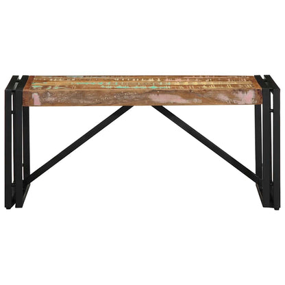 Mesa De Centro Multicolor 80x40x35 Cm Madera Maciza Reciclada_0