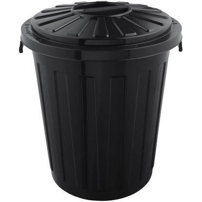 Cubo De Basura / Papelera Polivalente Con Tapa Cerrable, Grande, Plástico Resistente (pp), 23 L, Mats, Grafito_1