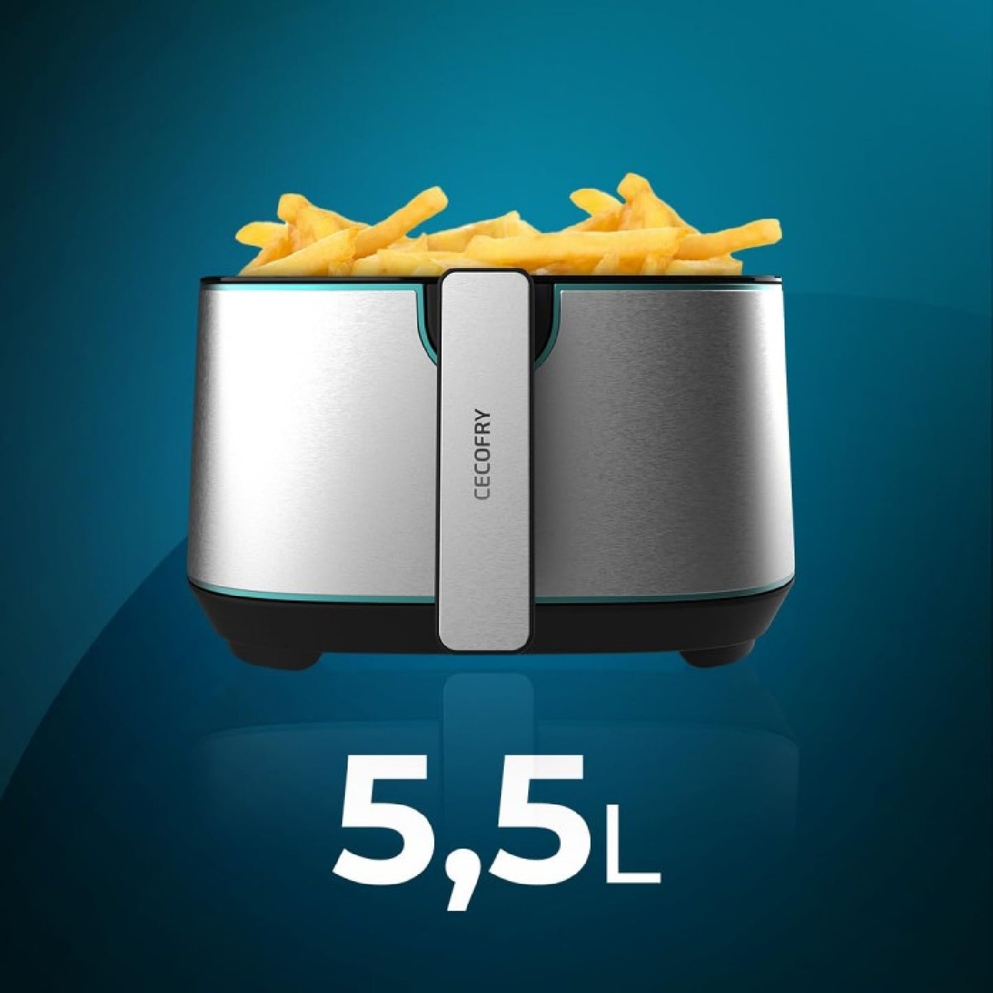 Freidora Sin Aceite Inteligente 5,5 L De Aire Caliente Con Accesorios Cecofry Full Inox 5500 Connected Pack, 1700 W, Control App Y Táctil, Termostat_2