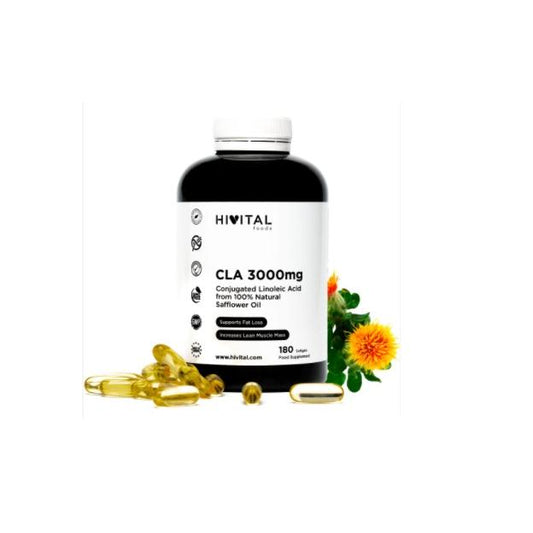 Ácido Linoleico Conjugado CLA 3000 mg Hivital 180 pérolas