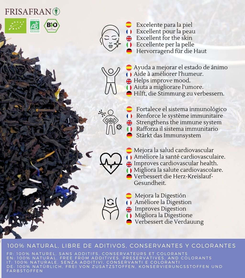Té Negro Earl Grey  Ecológico Pirámides | Calidad | Frisafran 15 Uds_2