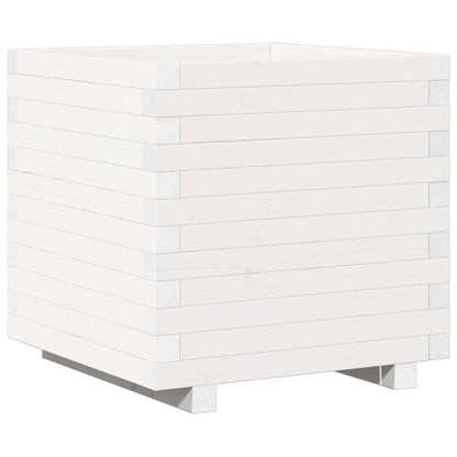 Jardinera Madera Maciza De Pino Blanco 50x50x49,5 Cm_0