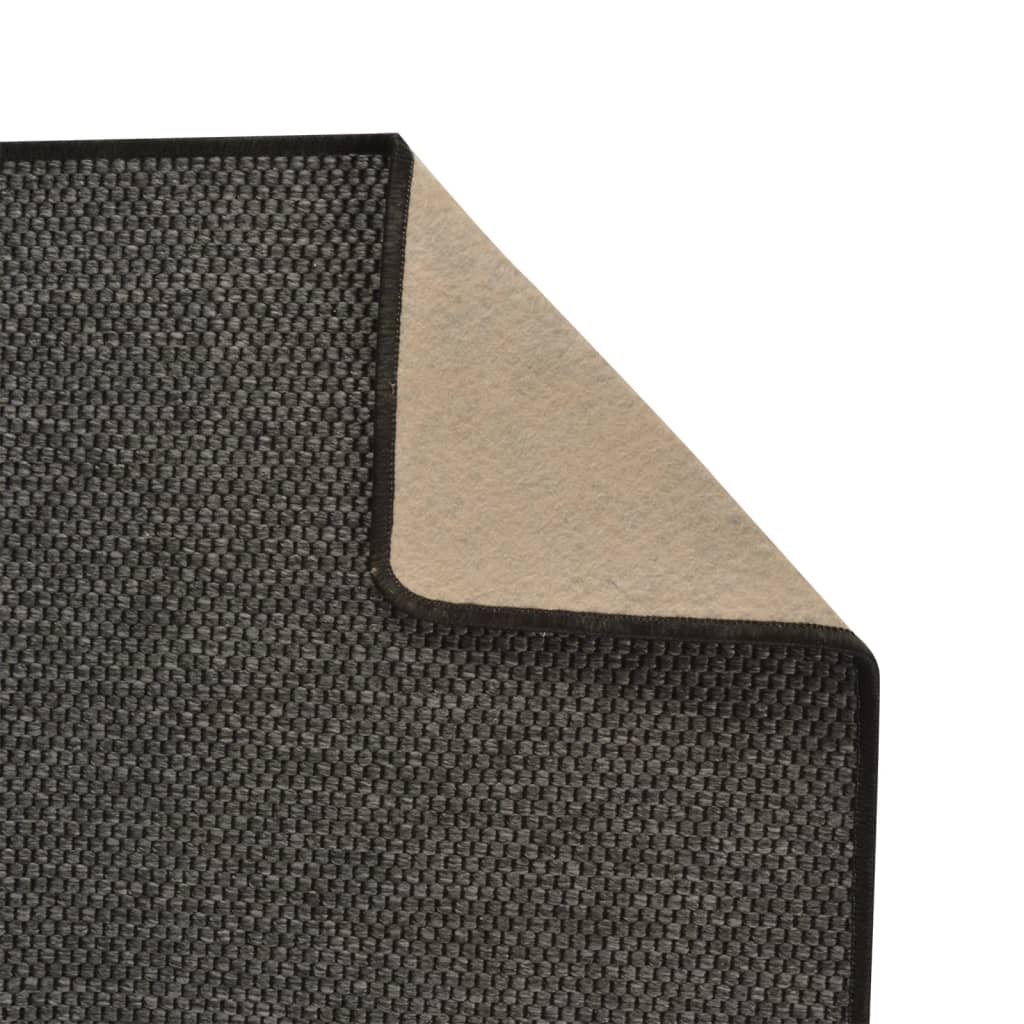 Vidaxl Alfombra De Pasillo Con Aspecto Sisal Gris Antracita 50x300 Cm_5