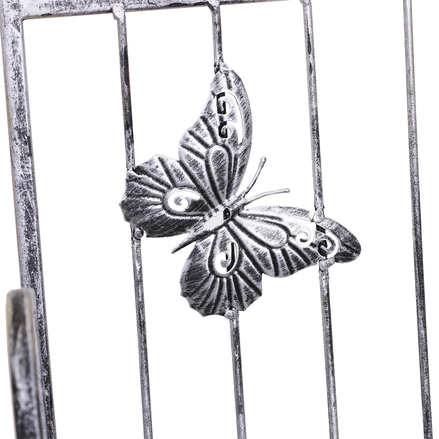 Outsunny Estantería Para Plantas Plegable De 3 Niveles Gris Plateado_3