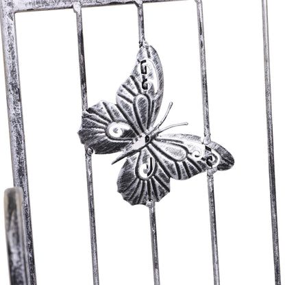 Outsunny Estantería Para Plantas Plegable De 3 Niveles Gris Plateado_3
