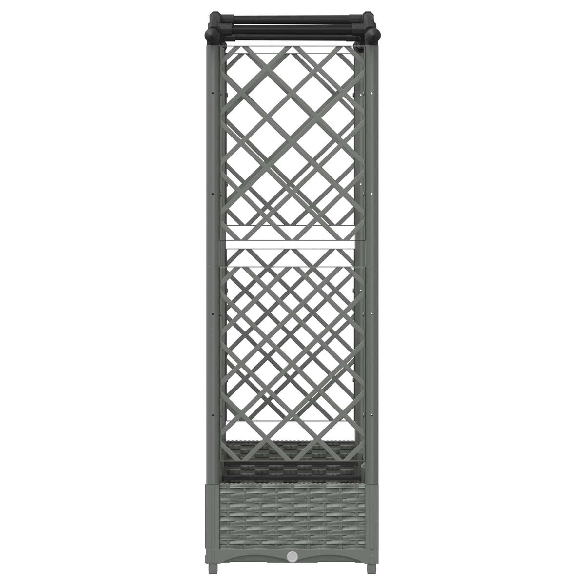 Cama Elevada Con Trellis Y Techo Gris Claro 163 X 40 X 123 Cm_3