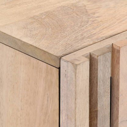 Mesita De Noche Madera Maciza Mango Blanqueado 40x34x46 Cm_4
