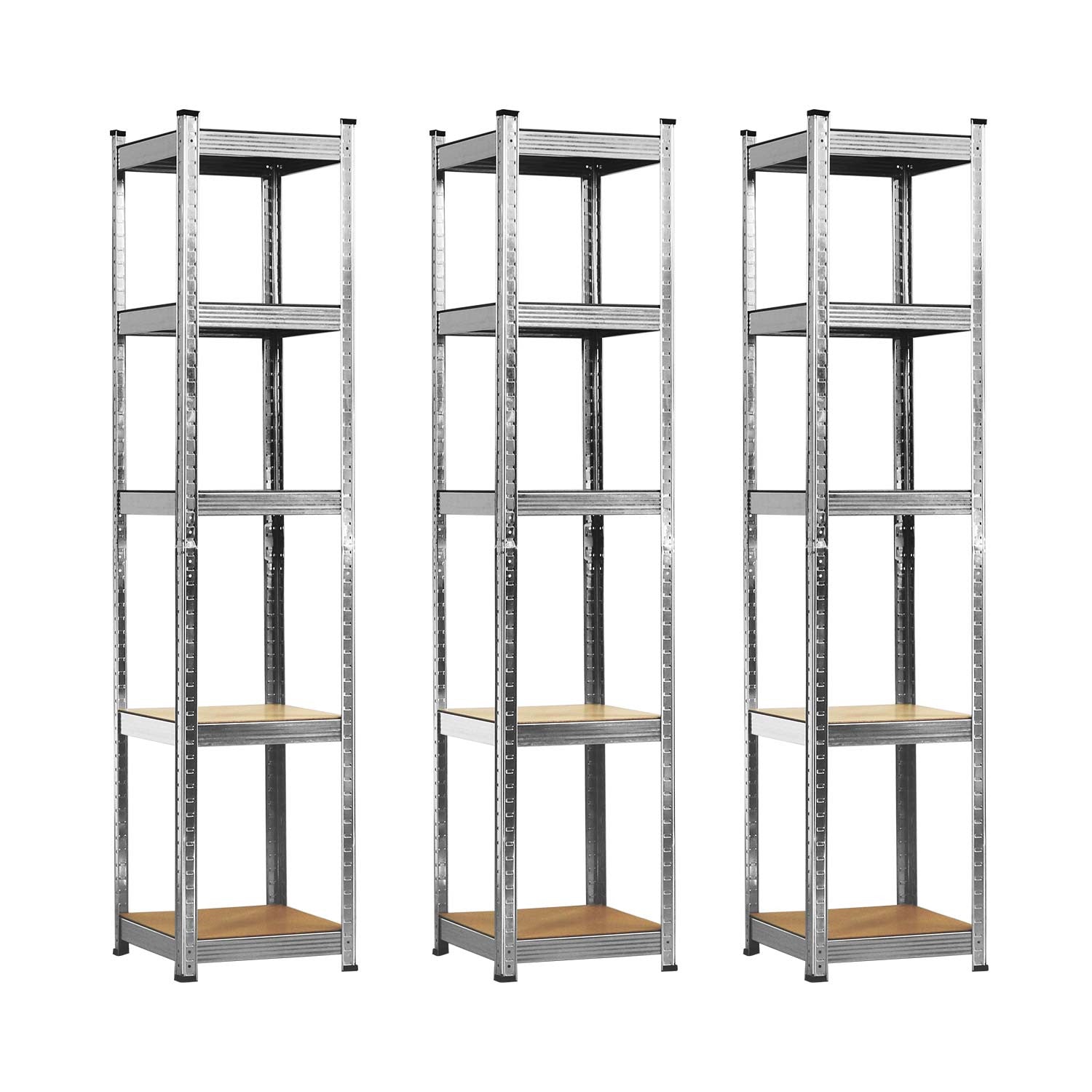 Pack 3 Estanterías Modulares Con 5 Baldas Ajustables 180x40x40cm 7house_0