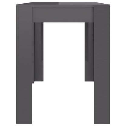 Mesa De Comedor Madera De Ingeniería Gris Brillo 120x60x76 Cm_3