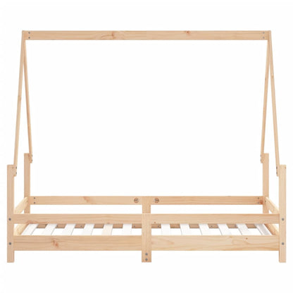 Estructura De Cama Para Niños Madera Maciza De Pino 80x160 Cm / Vetonek_4