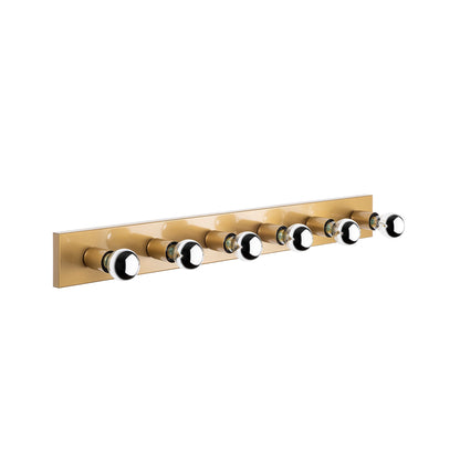 Aplique De Pared, Metal , Oro, 10x10x91, Casquillo 6 X E27 Max 40 W