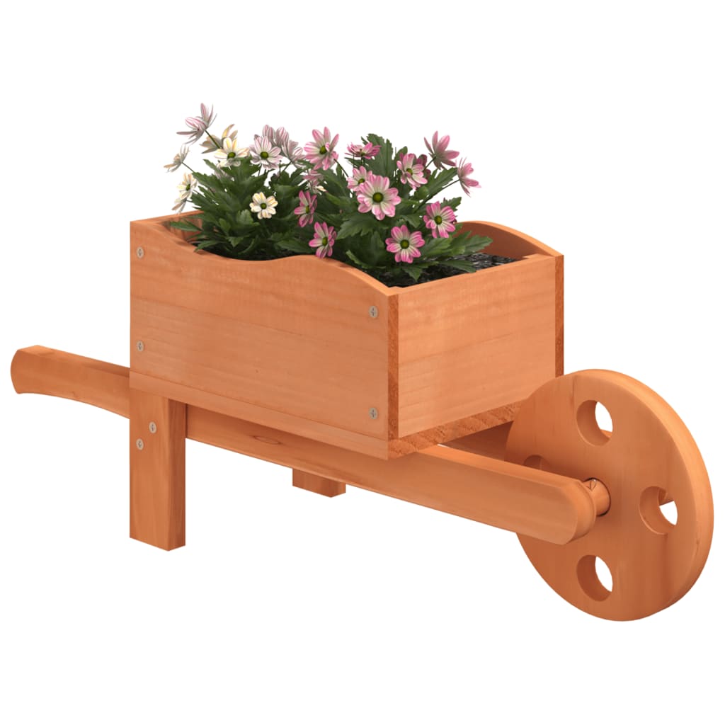 Jardineras Forma De Carretilla 2 Uds Madera Abeto 47x15x19 Cm_2