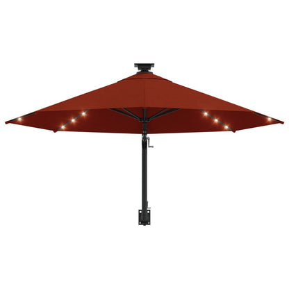 Vidaxl Sombrilla De Jardín De Pared Con Luces Led Terracota 300 Cm_3