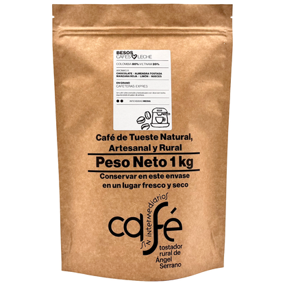 Cafe Sin Intermediarios Café Colombia Besos En Grano Para Espresso 1 Kg_0