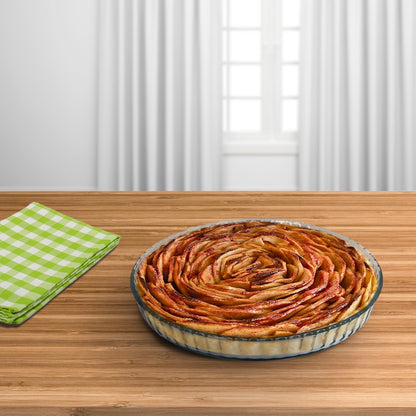 Molde Rizado Horno Cristal Borosilicato Ø 28 Cm. Ideal Postres, Cocina, Resposteria, Tartas, Quiche, Libre Bpa_2