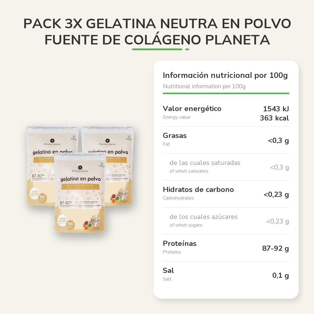 Información nutricional