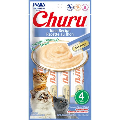 Receita de Atum Churu Snack Cremoso para Gatos 4x14 g