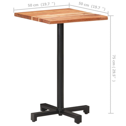 Mesa De Bistró Borde Natural Madera Maciza Acacia 50x50x75 Cm_4