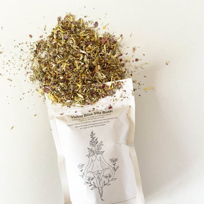 Vulva Bliss 70gr: Baños para el cuidado vaginal, vaginitis, vulvodinia, cuidado postparto, episotomia y hemorroides._1