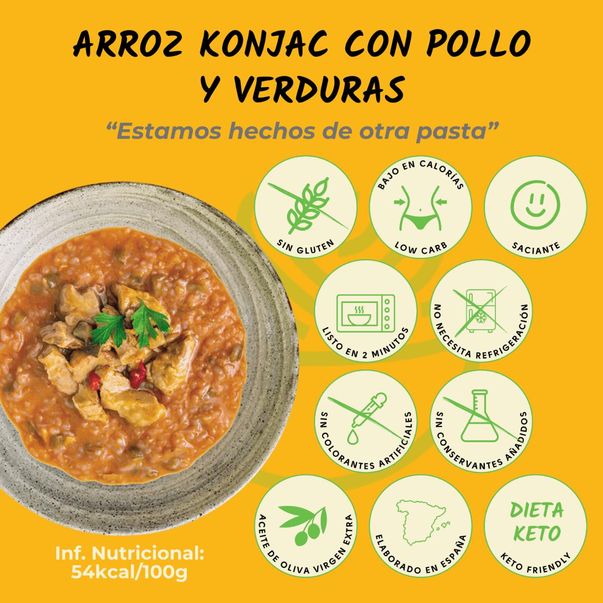 Arroz Konjac com Frango e Legumes The Konjac Shop 250g