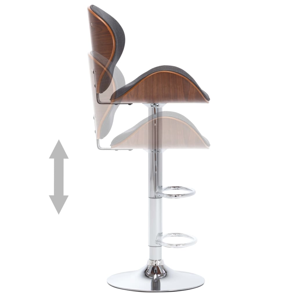 Taburete De Cocina Tela Gris_2