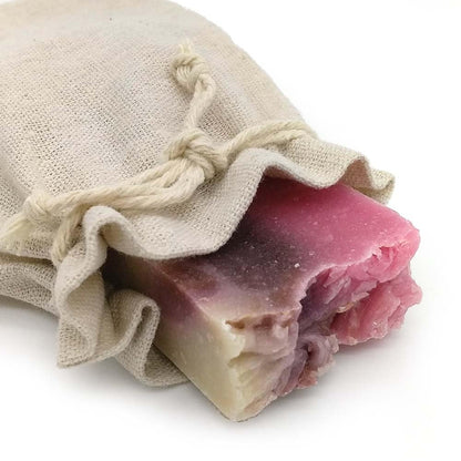 Jabón Natural Rosa Mosqueta Y Centella Asiática 90g En Bolsa Regalo De Yute - Piel Irritada Y Muy Seca - Cicatrizante_0