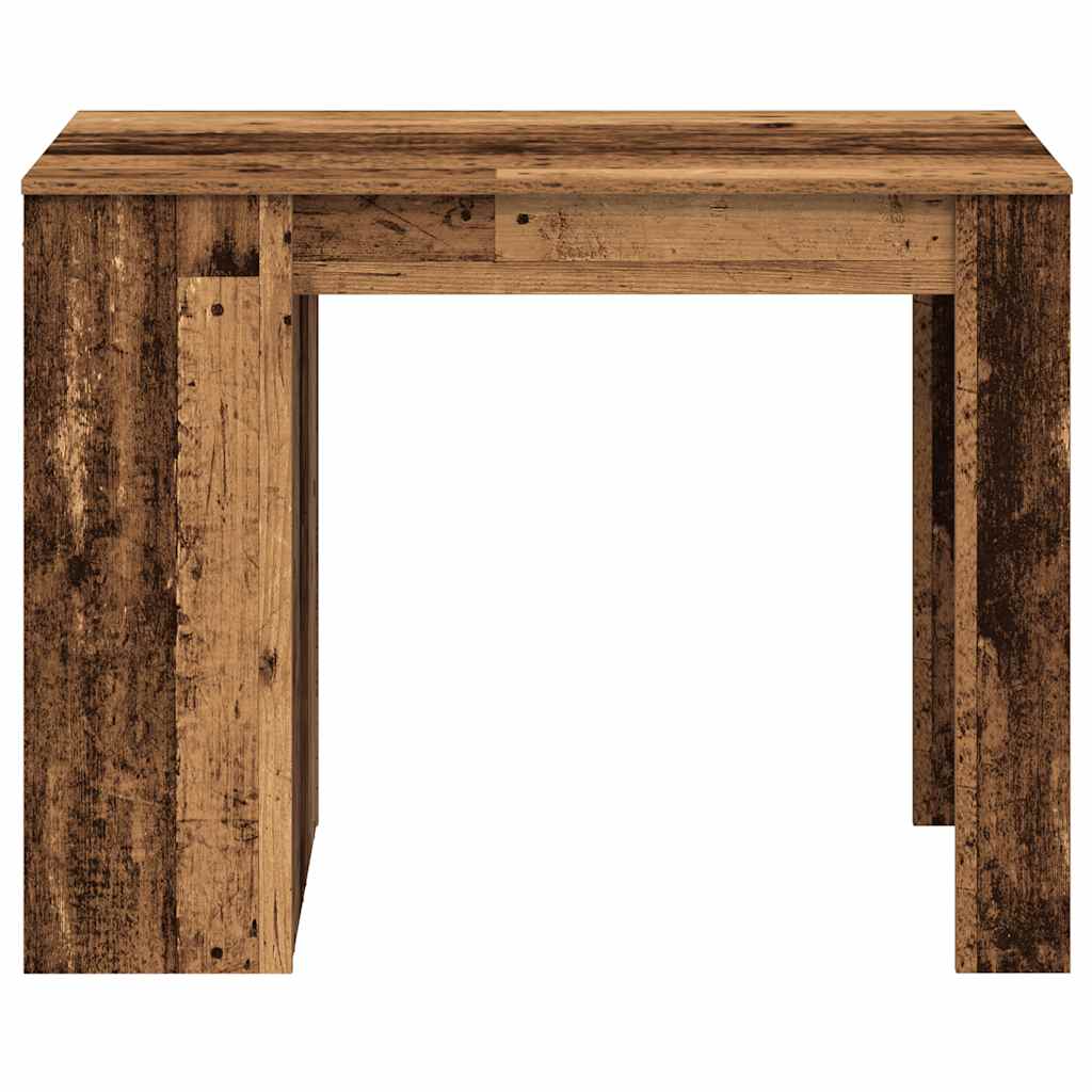 Escritorio Con Cajón Estante Madera Contrachapada Madera Vieja_2