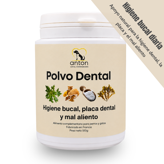Polvo dental natural para perros y gatos – Limpieza dental, sarro y mal aliento – 100 g_0