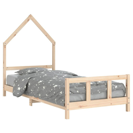 Vidaxl Estructura De Cama Para Niños Madera Maciza De Pino 90x200 Cm_0