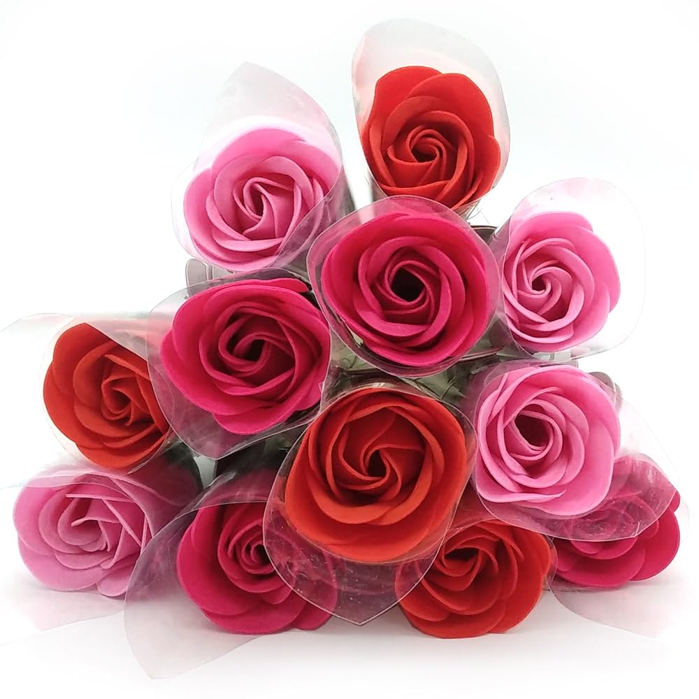 12 Rosa Con Pétalos De Jabón Aromático Para Baño Relax (surtido) - Regalo Original Para Días Especiales - Aroma Atalcado_0